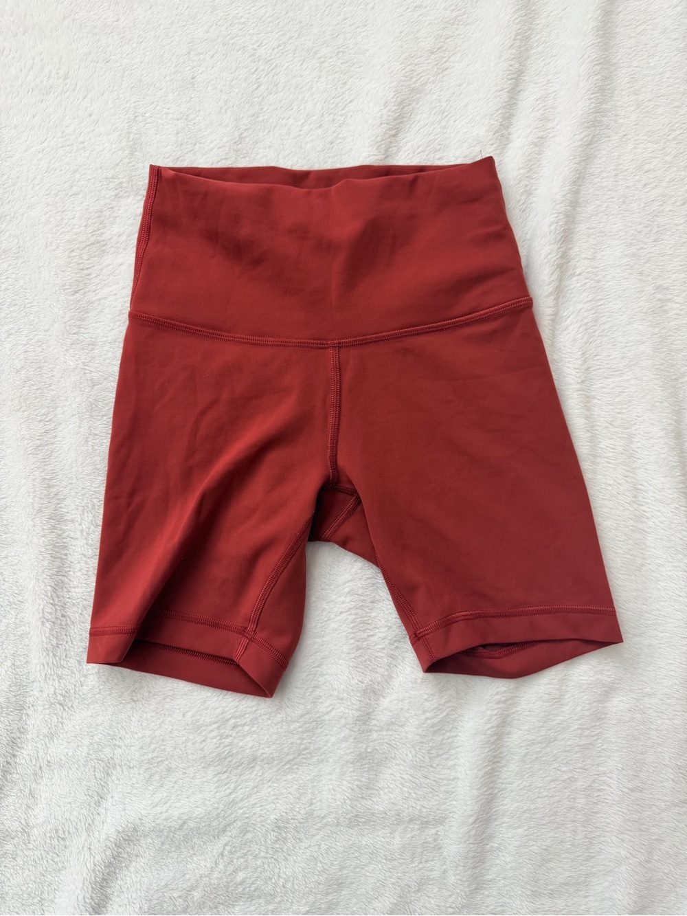 Lululemon High-Waist Women’s Bike Shorts in Deep Red